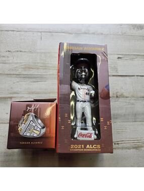 Yordan Alvarez Houston Astros 2021 ALCS Bobblehead & Championship Ring Lot of 2